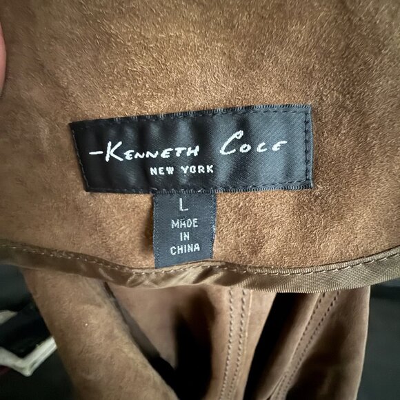 Kenneth Cole Womens Brown Suede Jacket L - Picture 6 of 7